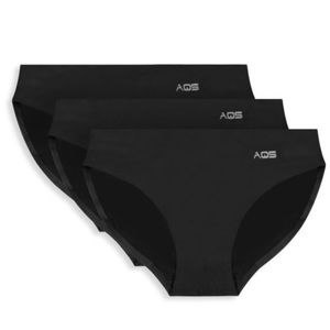 NWT AQS Women’s Panties Black Seamless Bikini Cut Three Pack Size XL